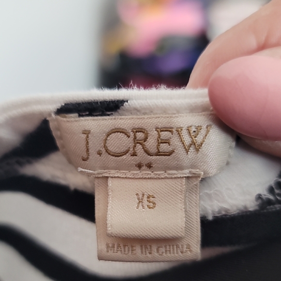 J. Crew Striped Top with Floral Embroidery - Picture 2 of 9